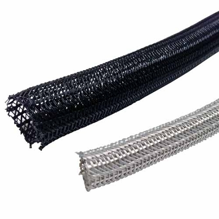 Electriduct Hook Self Closing Braided Wrap Sleeving- 1.5" x 100ft- White BS-J-SCW-150-100-WT